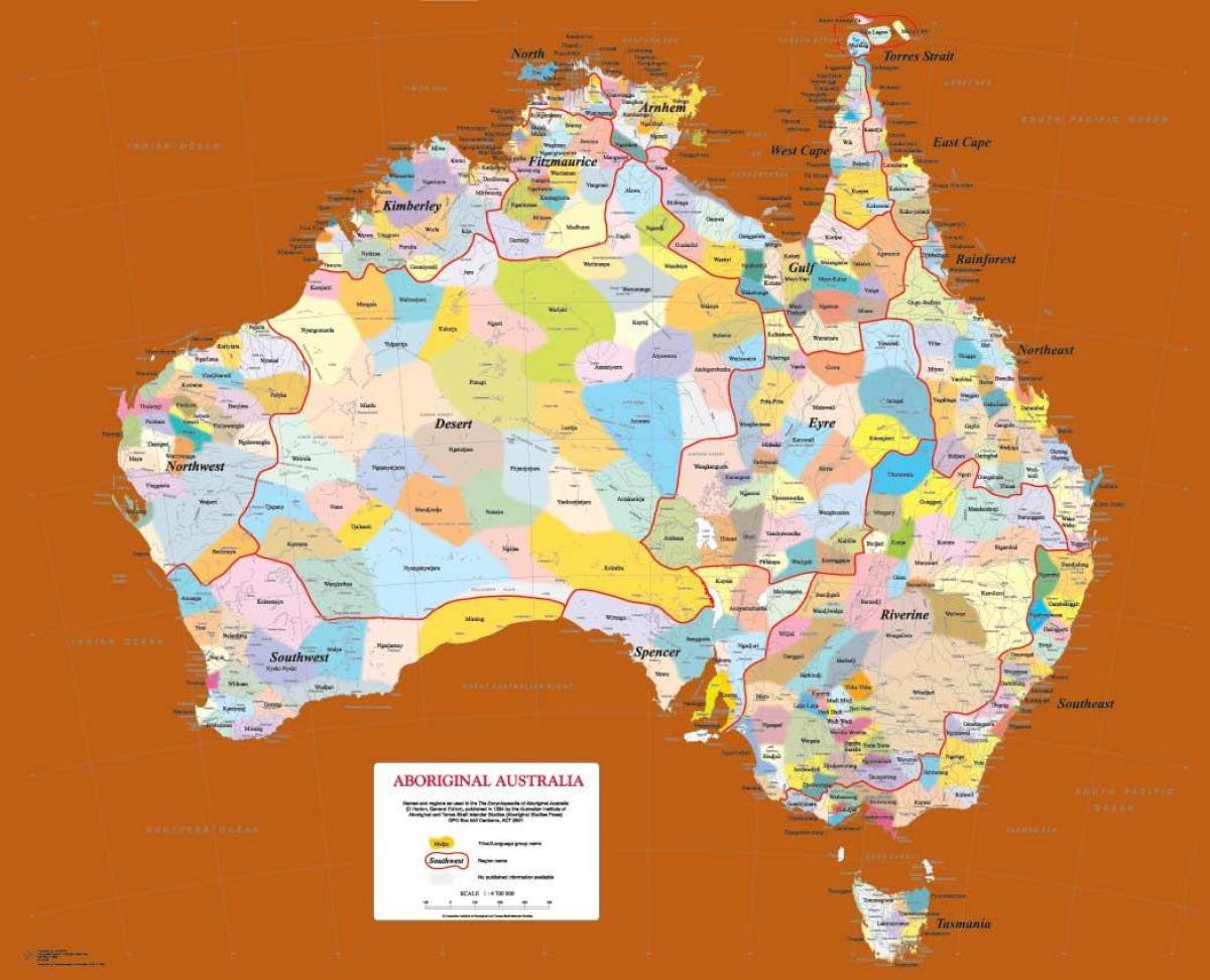 aborigeni mappa di Australia