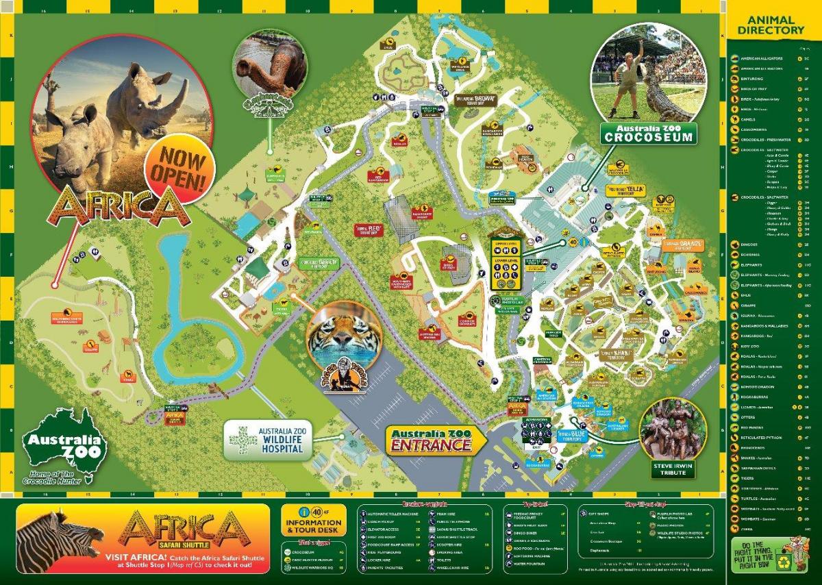 mappa di Australia zoo