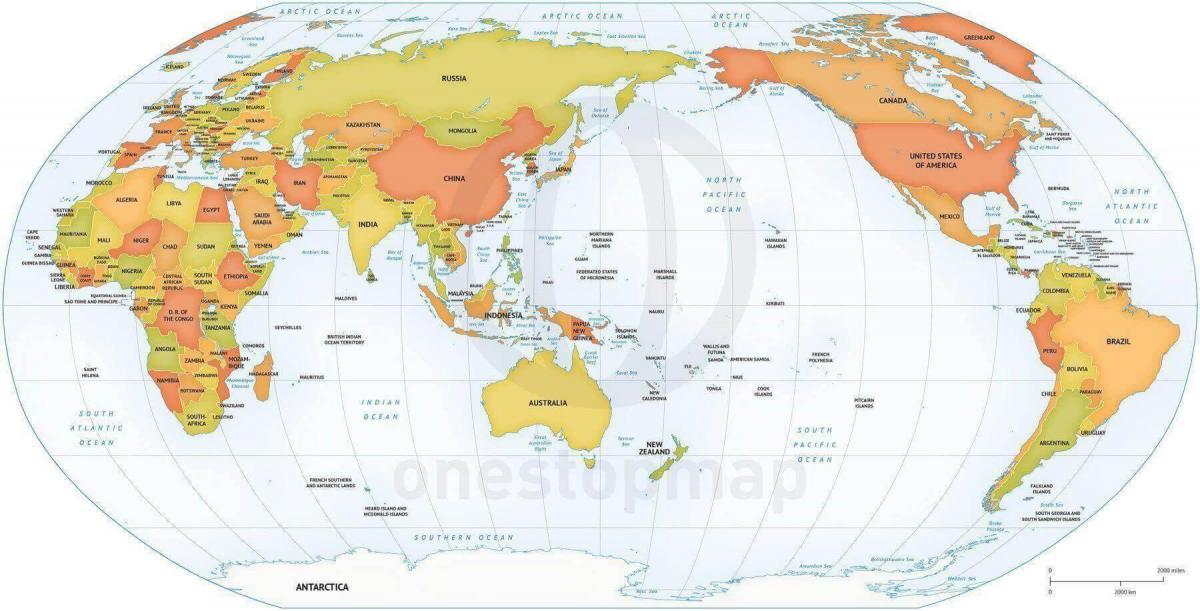 Mappa Del Mondo In Australia Australia Mappa Del Mondo Australia E Nuova Zelanda Oceania