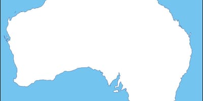 Mappa di Australia contorno