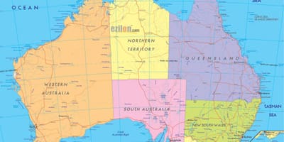 Mappa di Australia hd