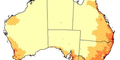 Popolazione mappa di Australia