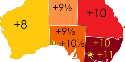 Fusi orari in Australia mappa