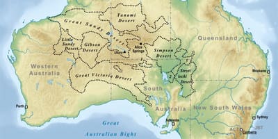 Deserto, Australia mappa