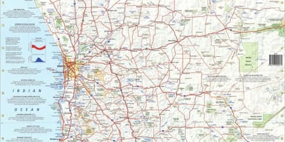 Mappa di sud-ovest dell'Australia